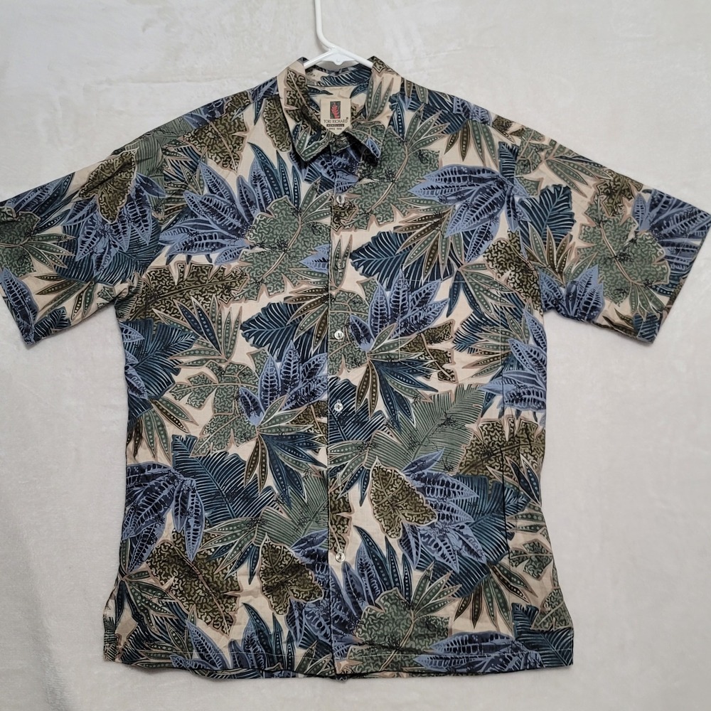 Vintage Tori Richard Hawaiian Shirt Men's Size M 100% Cotton Lawn Honolulu